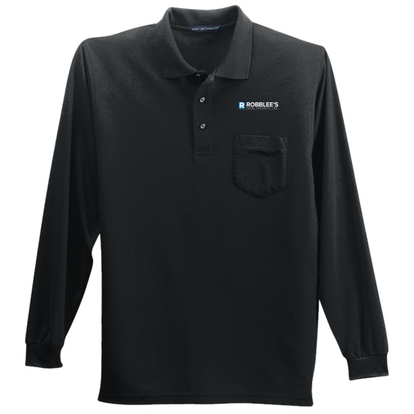 Robblee's- Long Sleeve Polo with Pocket Thumbnail